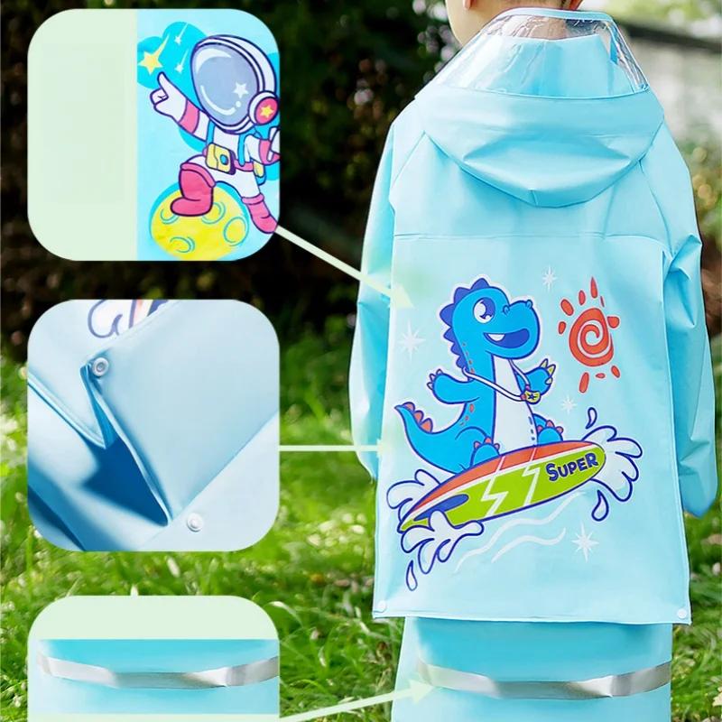 PVC Cute Kids Raincoat Waterproof Children Dinosaur Unicorn Rain Poncho Rain Coat Jacket With Backpack Position Student RainWear L 105-115CM
PVC Cute Kids Raincoat Waterproof Children Dinosaur Unicorn Rain Poncho Rain Coat Jacket With Backpack Position Student RainWear L 105-115CM