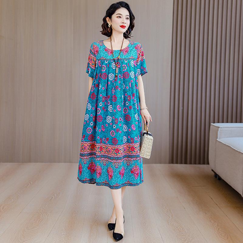 Summer Cotton Silk Loose Nightgown for Plus Size Women - Casual Mom Style Home Dress 5XL (180-200 Jin)
Summer Cotton Silk Loose Nightgown for Plus Size Women - Casual Mom Style Home Dress 5XL (180-200 Jin)