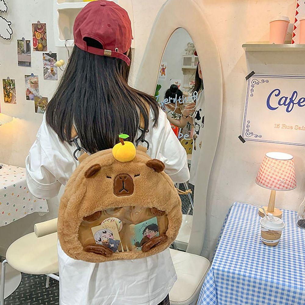 Orange Capybara Shoulders Bag Multifunctional Backpack Casual Fluffy Handbags Women
Orange Capybara Shoulders Bag Multifunctional Backpack Casual Fluffy Handbags Women