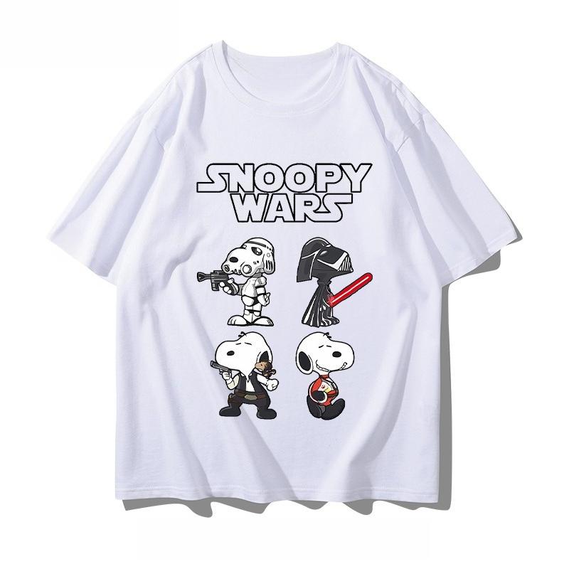 Snoopy Joint Peripheral Tshirt Pure Cotton Shortsleeved Summer Unisex and Women Darth Vader Force Lightsaber Halfsleeved Sports S
Snoopy Joint Peripheral Tshirt Pure Cotton Shortsleeved Summer Unisex and Women Darth Vader Force Lightsaber Halfsleeved Sports S