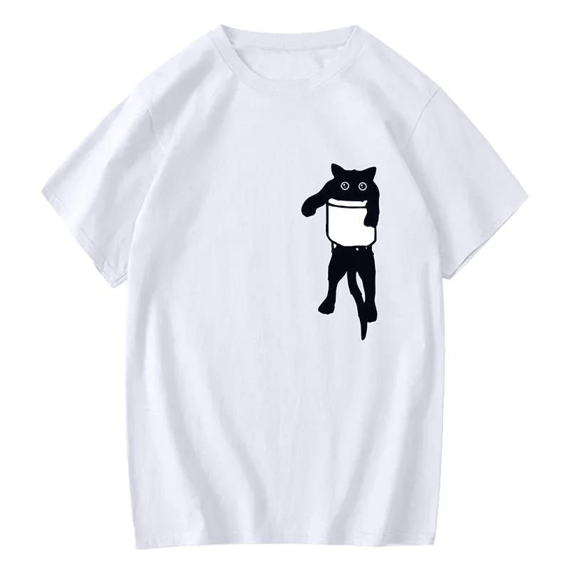 Summer Womens Funny Tshirt Pocket Cat Print Women Cool Oneck T Shirt for Women Short Sleeve Tee Fashion Casual Harajuku Top S
Summer Womens Funny Tshirt Pocket Cat Print Women Cool Oneck T Shirt for Women Short Sleeve Tee Fashion Casual Harajuku Top S