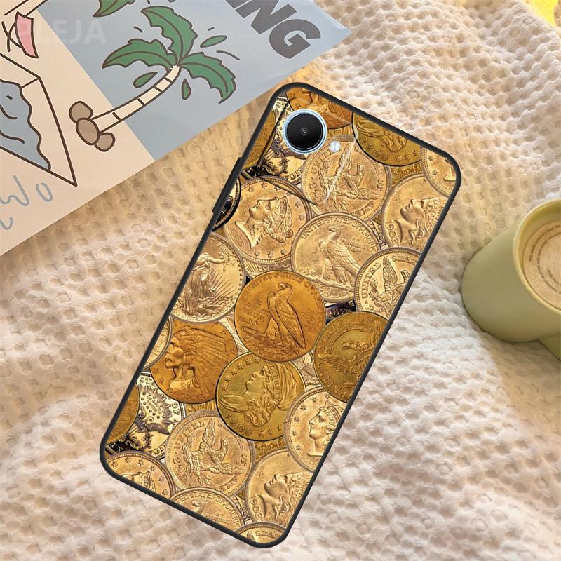 Money Dollars Coin Gold Case For Realme GT6 GT7 Pro C67 C65 C63 C61 C55 C53 C51 C35 C71 C75 11 12 13 14 15 Pro Plus Realme C51
Money Dollars Coin Gold Case For Realme GT6 GT7 Pro C67 C65 C63 C61 C55 C53 C51 C35 C71 C75 11 12 13 14 15 Pro Plus Realme C51