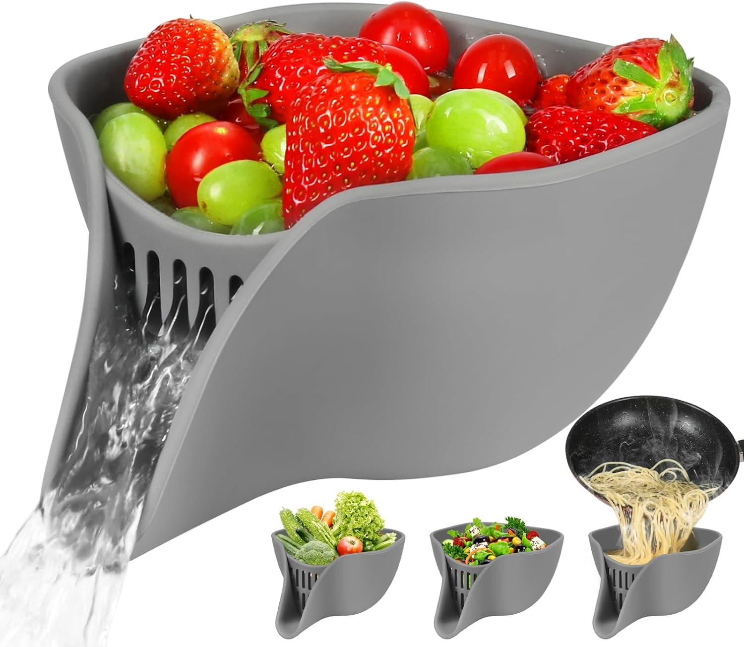 Drain Basket Small Colander Bowl with Spout Silicone Food Pasta Berry Sink Strainer for Washing Fruits Vegetables Salad 1pcs слоновая кость
Drain Basket Small Colander Bowl with Spout Silicone Food Pasta Berry Sink Strainer for Washing Fruits Vegetables Salad 1pcs слоновая кость