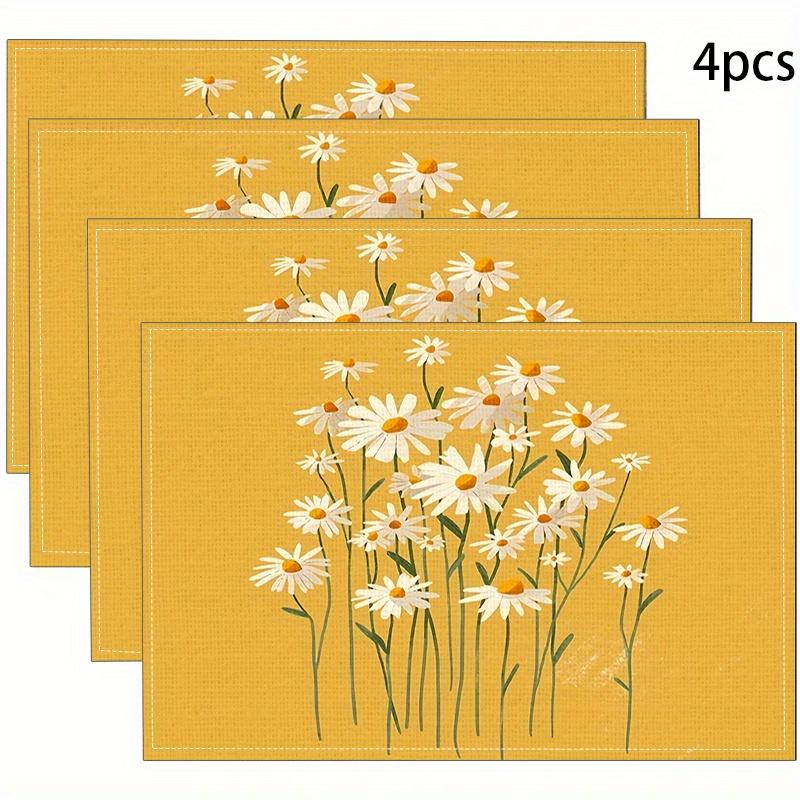 Yellow Daisy Placemats Linen Farmhouse Spring Table Mats Floral Kitchen Decor Washable Heat Resistant Dining Set Of 4 4Pcs-30X45cm(12X18in
Yellow Daisy Placemats Linen Farmhouse Spring Table Mats Floral Kitchen Decor Washable Heat Resistant Dining Set Of 4 4Pcs-30X45cm(12X18in