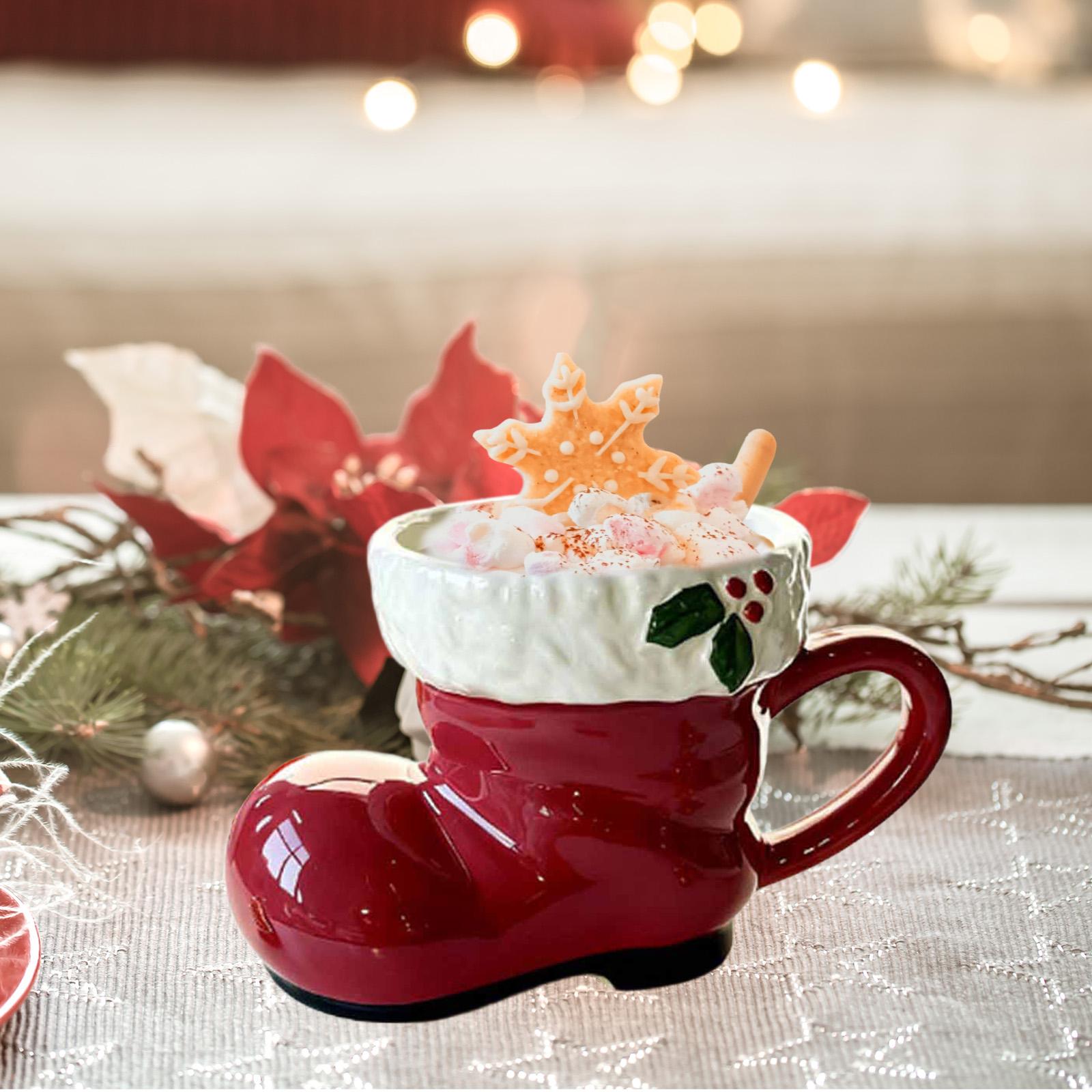 Christmas Shoe Mug Coffee Cup Comfortable Grip Stylish Christmas Decoration Gift Drinking Cup with Handle for Office Dorm
Christmas Shoe Mug Coffee Cup Comfortable Grip Stylish Christmas Decoration Gift Drinking Cup with Handle for Office Dorm