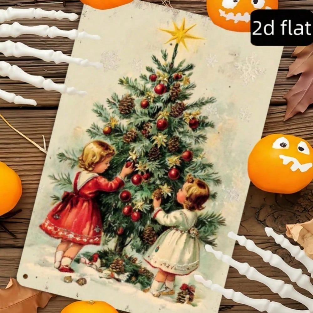 Vintage Christmas Metal Tin Sign 8x12 Inch Retro Holiday Wall Art with Two Figures and Tree Design for Home Yard Coffee Shop Decor 20x30 різнокольоровий
Vintage Christmas Metal Tin Sign 8x12 Inch Retro Holiday Wall Art with Two Figures and Tree Design for Home Yard Coffee Shop Decor 20x30 різнокольоровий