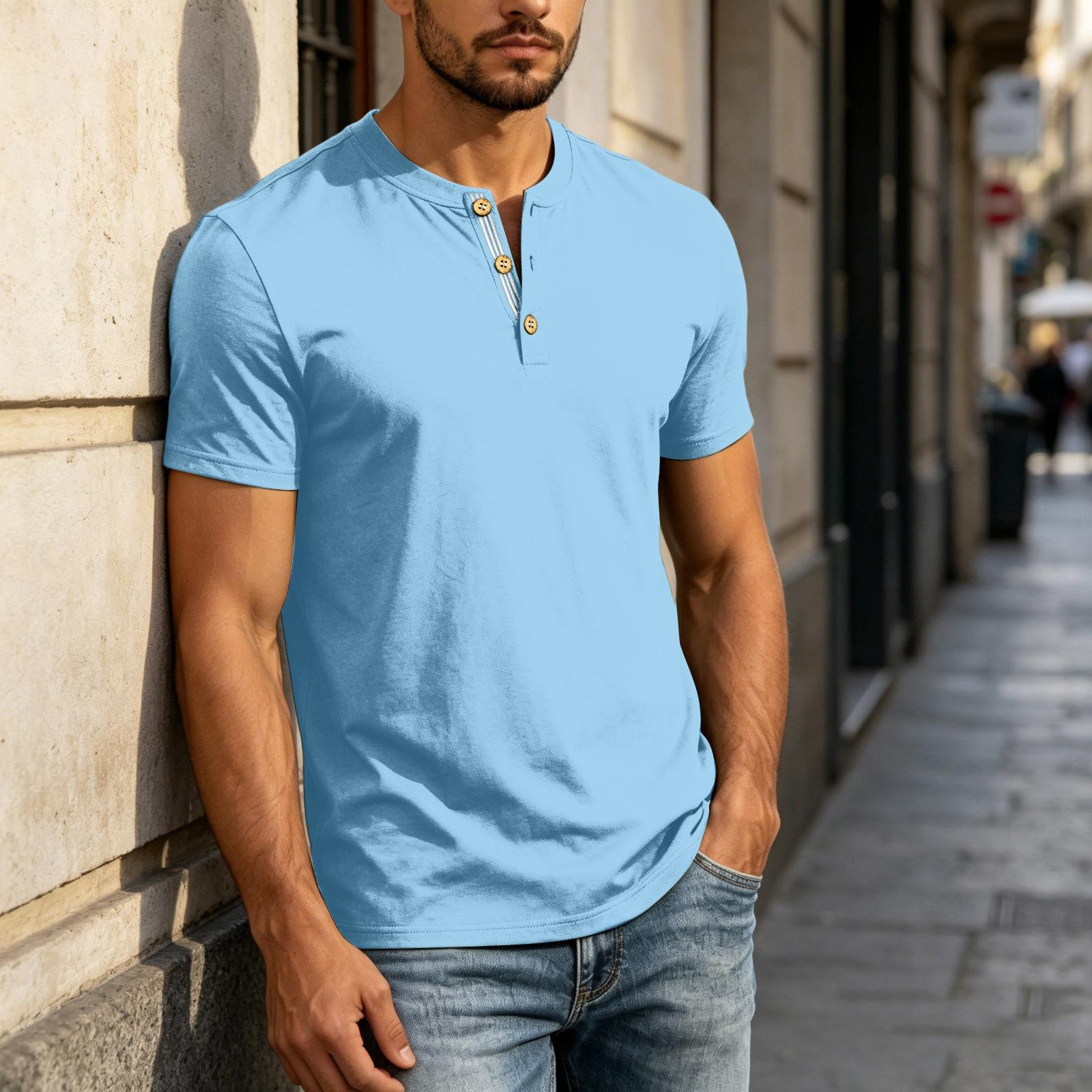 Men s Casual Short Sleeve Henley Shirt Lightweight Breathable Fabric Soft Texture Slim Fit Comfortable Design L
Men s Casual Short Sleeve Henley Shirt Lightweight Breathable Fabric Soft Texture Slim Fit Comfortable Design L