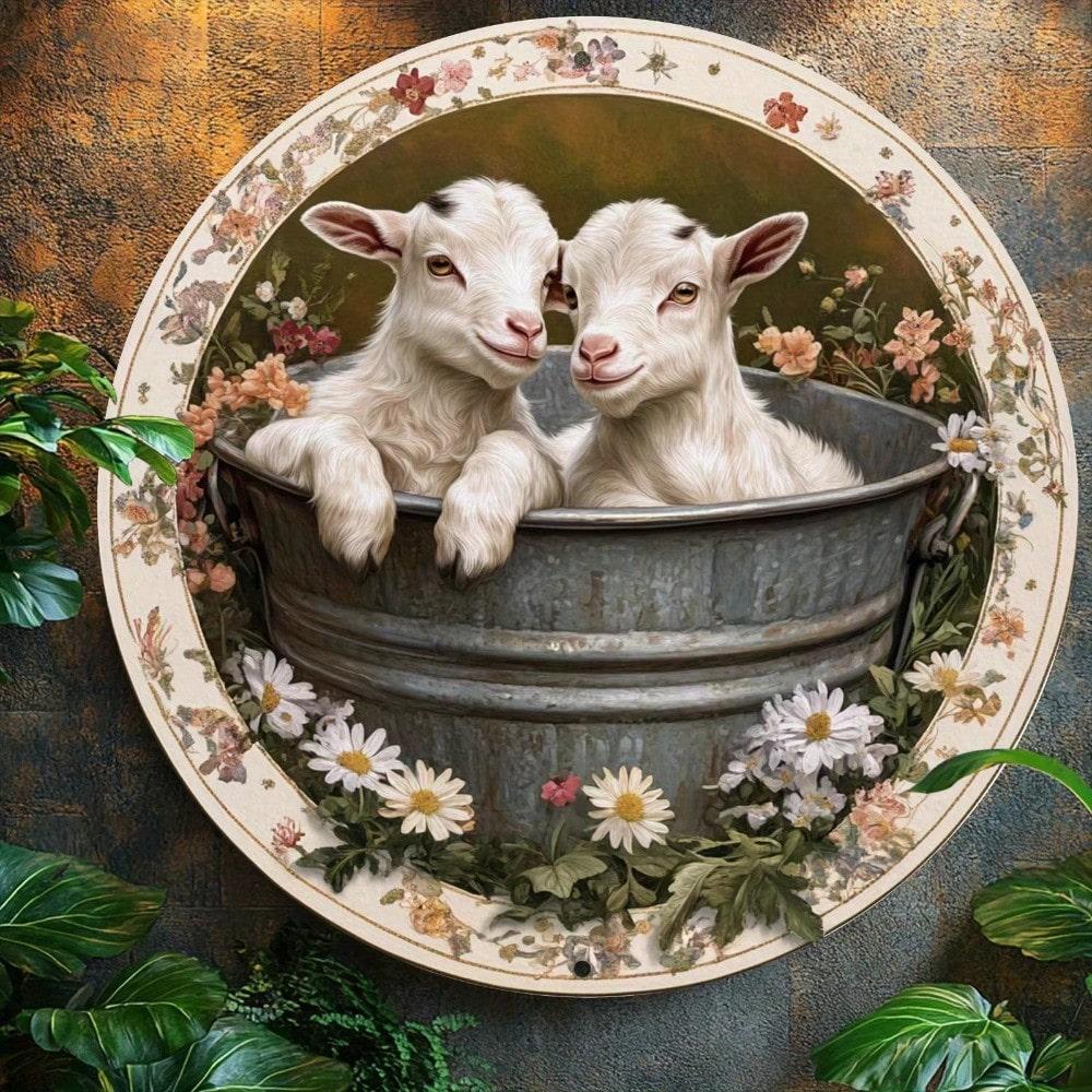 Vintage Goat Wreath Aluminum Sign 8x8 Inch Round Metal Wall Art Home Kitchen Cafe Decor Christmas Gift 20x20
Vintage Goat Wreath Aluminum Sign 8x8 Inch Round Metal Wall Art Home Kitchen Cafe Decor Christmas Gift 20x20