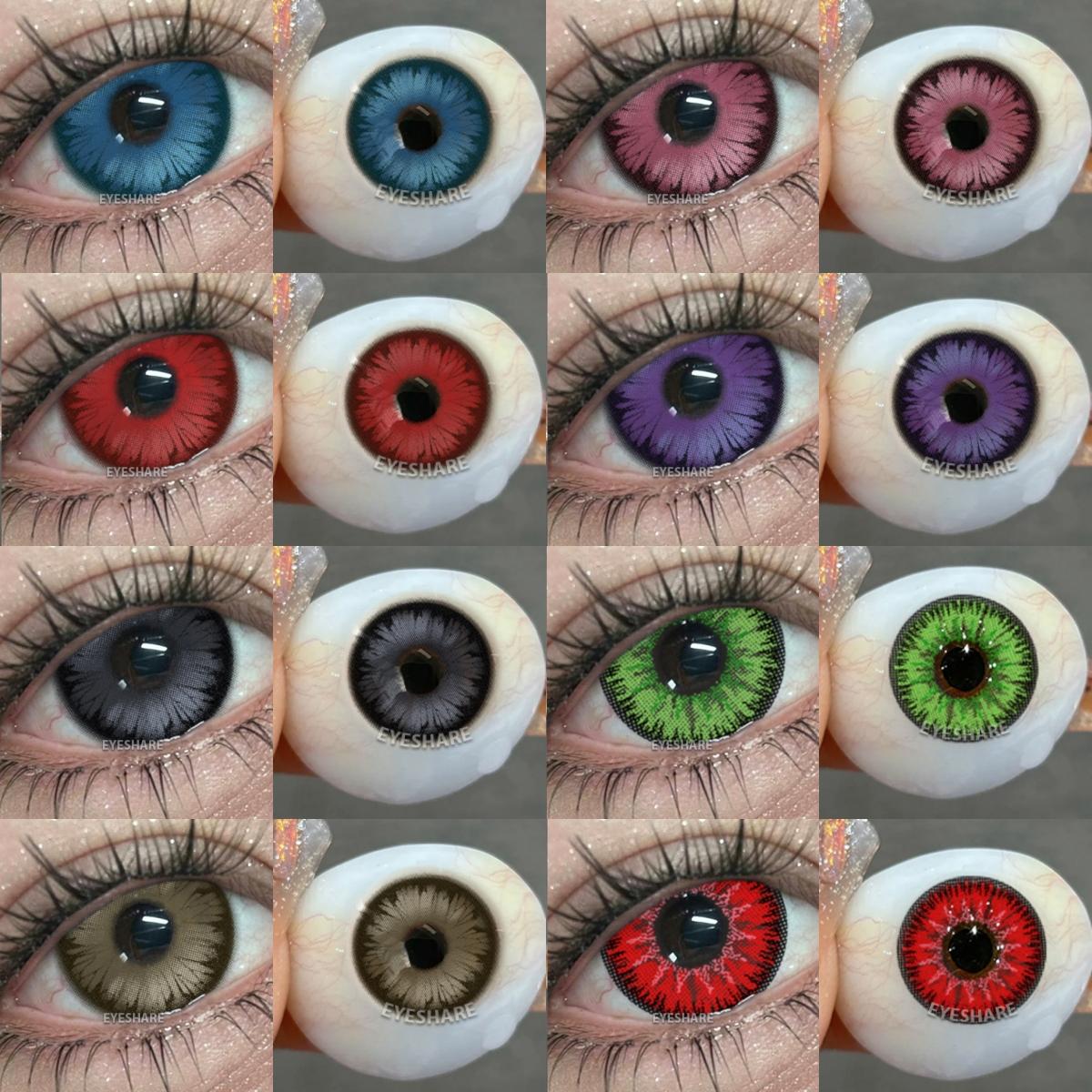 EYESHARE Halloween Colored Contact Lenses for Eyes Cosplay Anime Blue Color Lenses Purple Pupil Lens Red Contact Lens 1pair/2pcs
EYESHARE Halloween Colored Contact Lenses for Eyes Cosplay Anime Blue Color Lenses Purple Pupil Lens Red Contact Lens 1pair/2pcs
