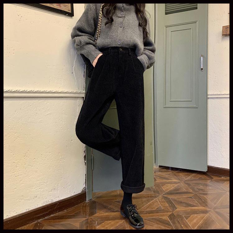 Винтажные вельветовые брюки с широкими штанинами женские с высокой талией, карманами, мешковатые брюки, уличная одежда, корейский стиль, на все случаи жизни, черные, повседневные, прямые брюки XS чёрный
Винтажные вельветовые брюки с широкими штанинами женские с высокой талией, карманами, мешковатые брюки, уличная одежда, корейский стиль, на все случаи жизни, черные, повседневные, прямые брюки XS чёрный