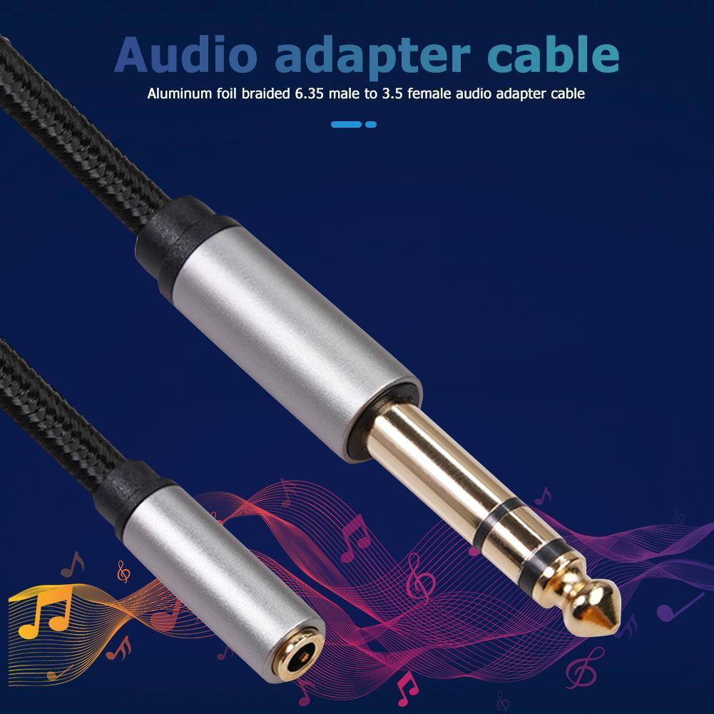 Braided TRS 3.5mm 1/8 Female to 6.35mm 1/4 Male Cable for Headphones Phone PC 3m
Braided TRS 3.5mm 1/8 Female to 6.35mm 1/4 Male Cable for Headphones Phone PC 3m
