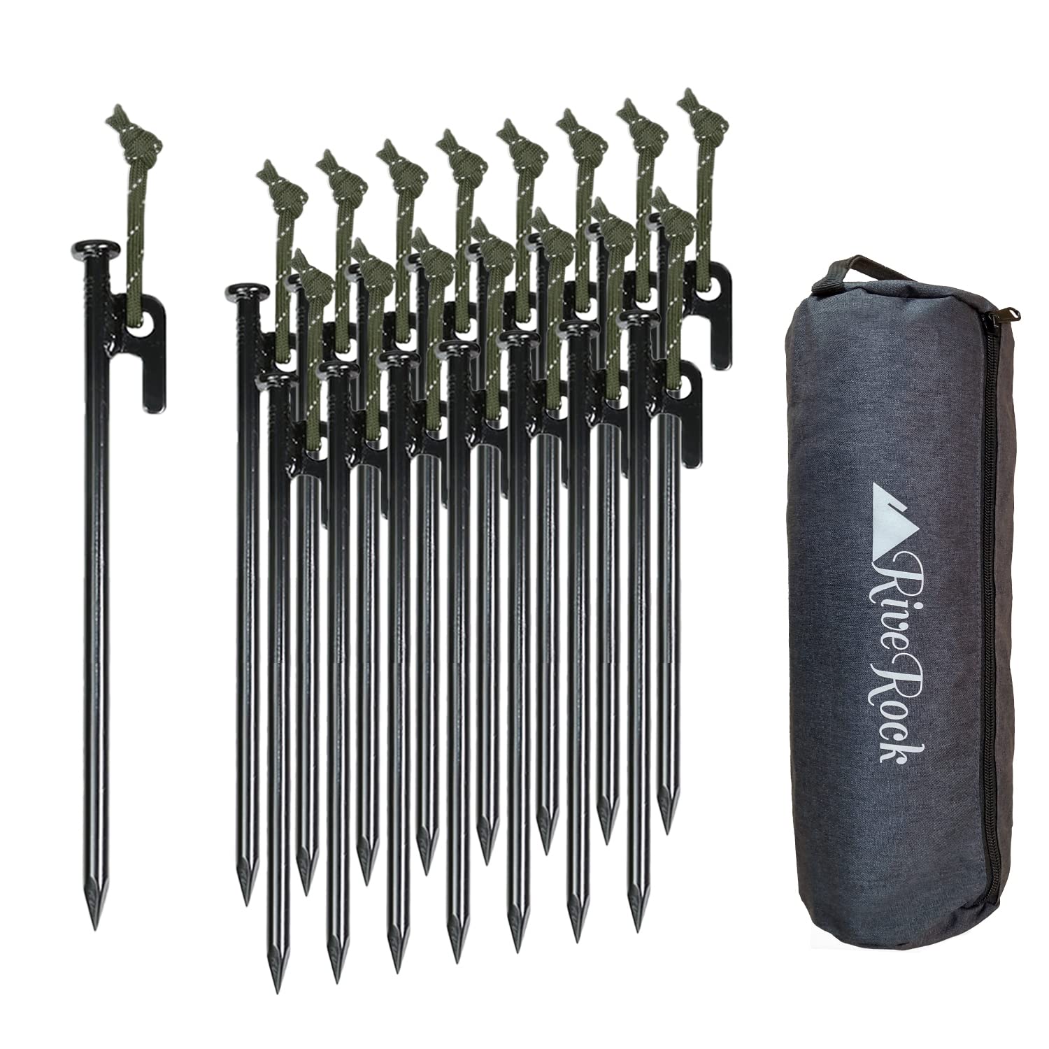 RiveRock 20cm Peg Storage Back Tent Tarp Steel Pegs Reflective Rope (20cm 16 PiecesStorage BagGreen)
RiveRock 20cm Peg Storage Back Tent Tarp Steel Pegs Reflective Rope (20cm 16 PiecesStorage BagGreen)