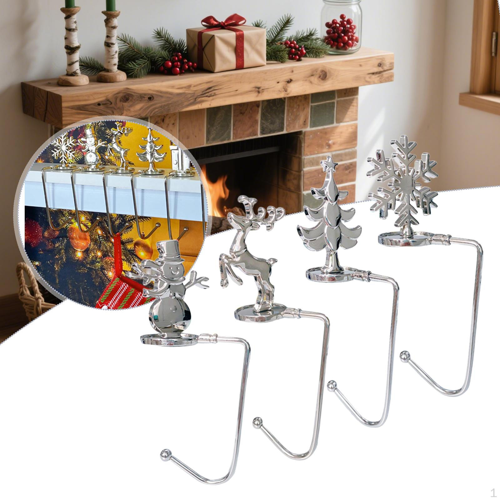4 Pieces Christmas Stocking Holder Hanger Metal Mantle Garland for Bookshelf Pubs argent
4 Pieces Christmas Stocking Holder Hanger Metal Mantle Garland for Bookshelf Pubs argent