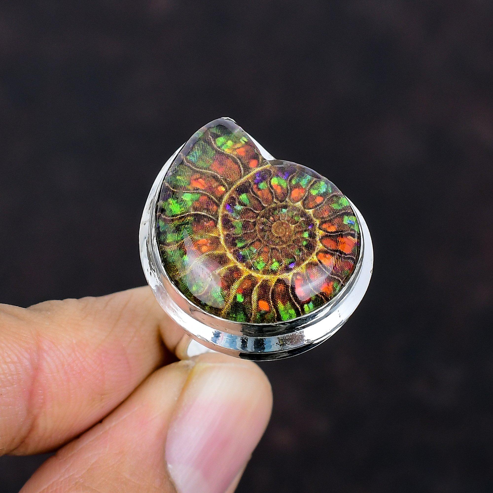 Аммолит в кольце с окаменелостью аммонита, кольцо из стерлингового серебра 925 пробы, регулируемое кольцо, украшения ручной работы, красивое кольцо с драгоценным камнем, подарки на помолвку для жены Adjustable
Аммолит в кольце с окаменелостью аммонита, кольцо из стерлингового серебра 925 пробы, регулируемое кольцо, украшения ручной работы, красивое кольцо с драгоценным камнем, подарки на помолвку для жены Adjustable