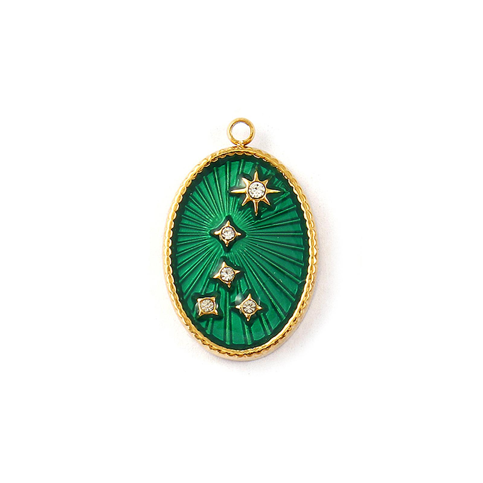 1 PC 304 Stainless Steel & Cubic Zirconia Charms 18K Gold Plated Enamel Oval Star Heart Sun Horseshoe Pendant For Necklace DIY
1 PC 304 Stainless Steel & Cubic Zirconia Charms 18K Gold Plated Enamel Oval Star Heart Sun Horseshoe Pendant For Necklace DIY