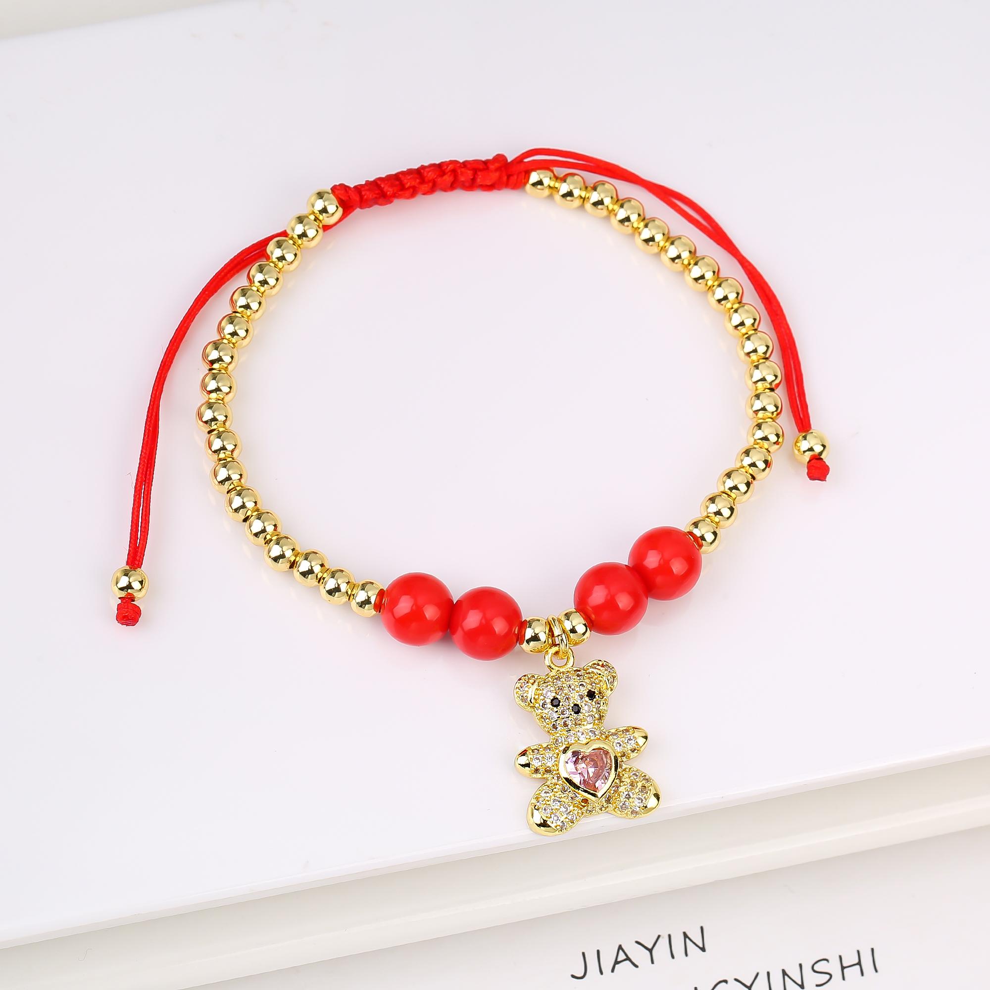8 Colors Shiny Crystal Zirconia Animal Bear Bracelet Fashion Gold Plated Copper Beads Wrist Zircon Bracelet for Daily Wear
8 Colors Shiny Crystal Zirconia Animal Bear Bracelet Fashion Gold Plated Copper Beads Wrist Zircon Bracelet for Daily Wear