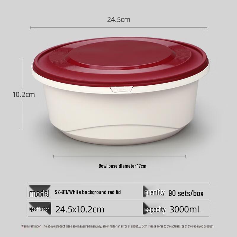 HANDUNYOU Disposable Rectangular Takeaway Containers with Lids (90 Sets)
HANDUNYOU Disposable Rectangular Takeaway Containers with Lids (90 Sets)