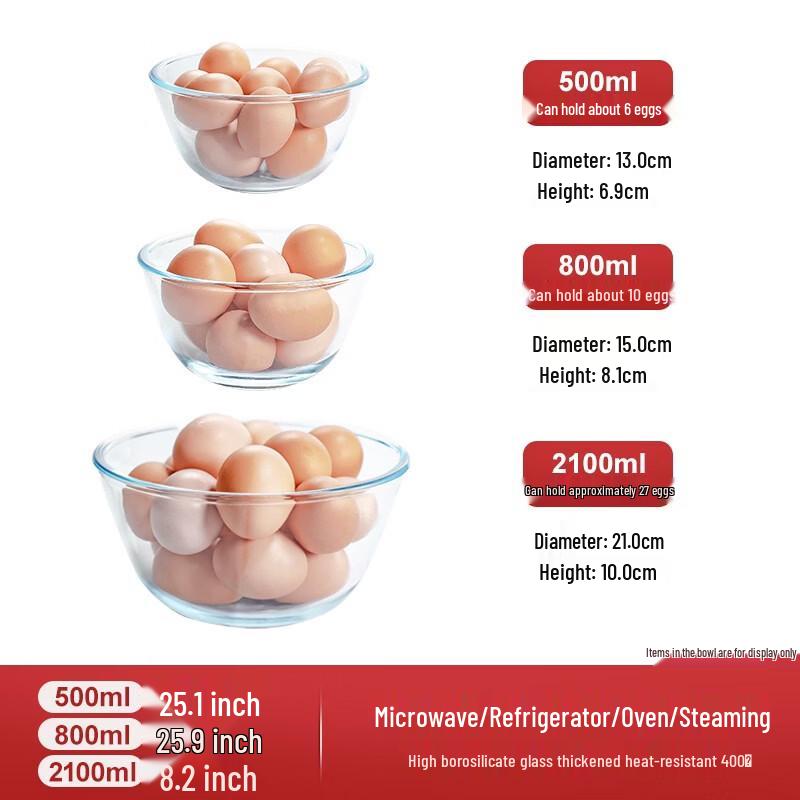 Youde 3-Piece Heat-Resistant Glass Bowl Set
Youde 3-Piece Heat-Resistant Glass Bowl Set