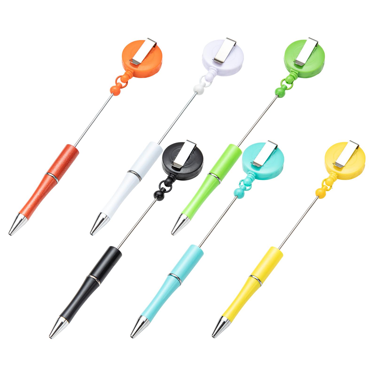 6 шт. шариковая ручка с выдвижным держателем для бейджа, ручка с бисером и креплением для ремня для бейджа для учителя, медсестры, врача A
6 шт. шариковая ручка с выдвижным держателем для бейджа, ручка с бисером и креплением для ремня для бейджа для учителя, медсестры, врача A