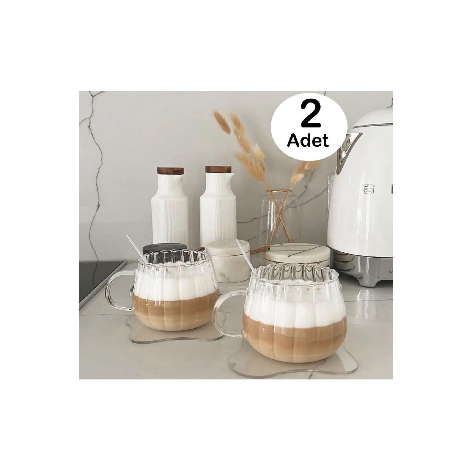 2 Pieces Heat Resistant Borosilicate Thermisil Mug Line Designed Glass Cup Coffee Presentation Cup
2 Pieces Heat Resistant Borosilicate Thermisil Mug Line Designed Glass Cup Coffee Presentation Cup
