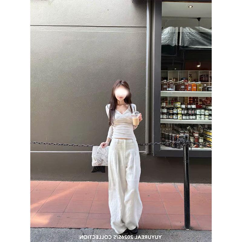 YUYUREAL Linen Blend Wide-Leg Pants – Casual, Airy, and Perfect for Summer in White-Pink. S білий
YUYUREAL Linen Blend Wide-Leg Pants – Casual, Airy, and Perfect for Summer in White-Pink. S білий