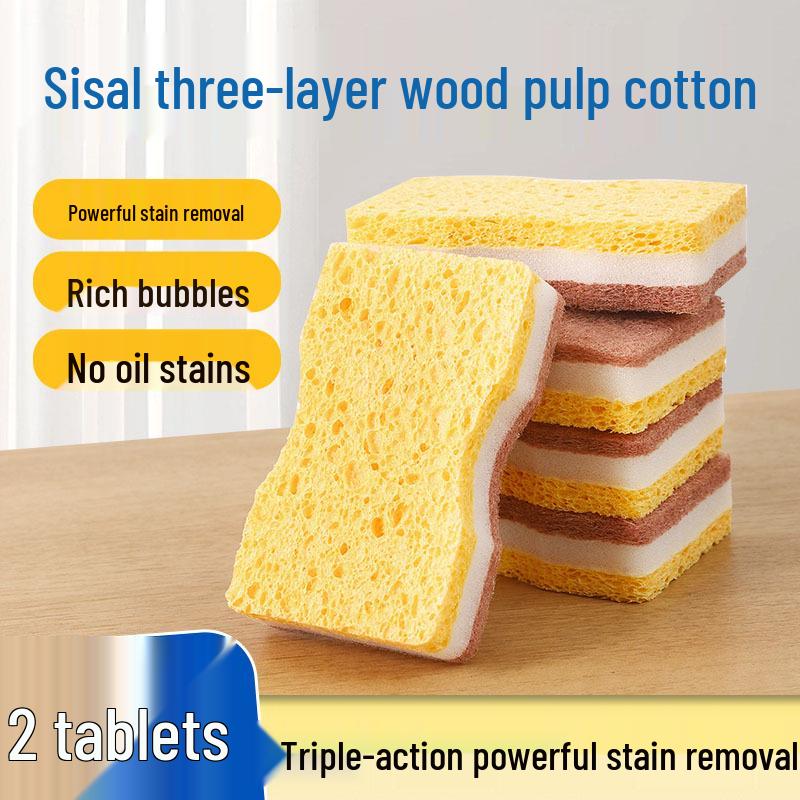 Thickened Sponge Scouring Pad - Wood Pulp Cotton Degreaser Regular
Thickened Sponge Scouring Pad - Wood Pulp Cotton Degreaser Regular