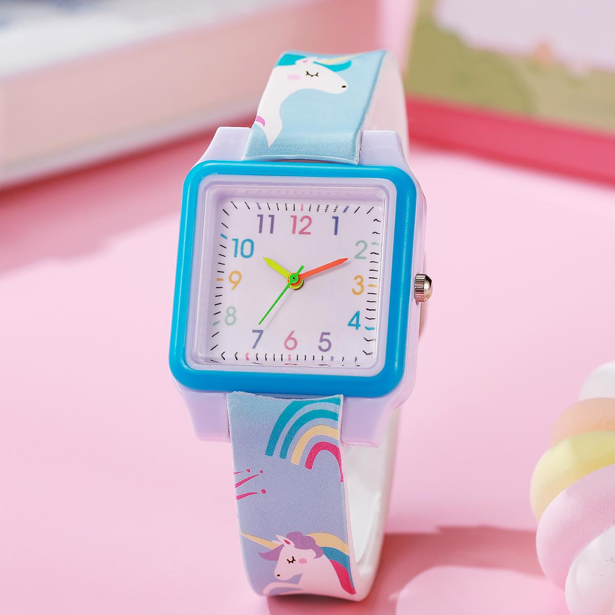 Cute Fantasy Cartoon Rainbow Pony Unicorn Quartz Watch Colorful Fashion Trend for Christmas Halloween Gift небесно-голубой
Cute Fantasy Cartoon Rainbow Pony Unicorn Quartz Watch Colorful Fashion Trend for Christmas Halloween Gift небесно-голубой