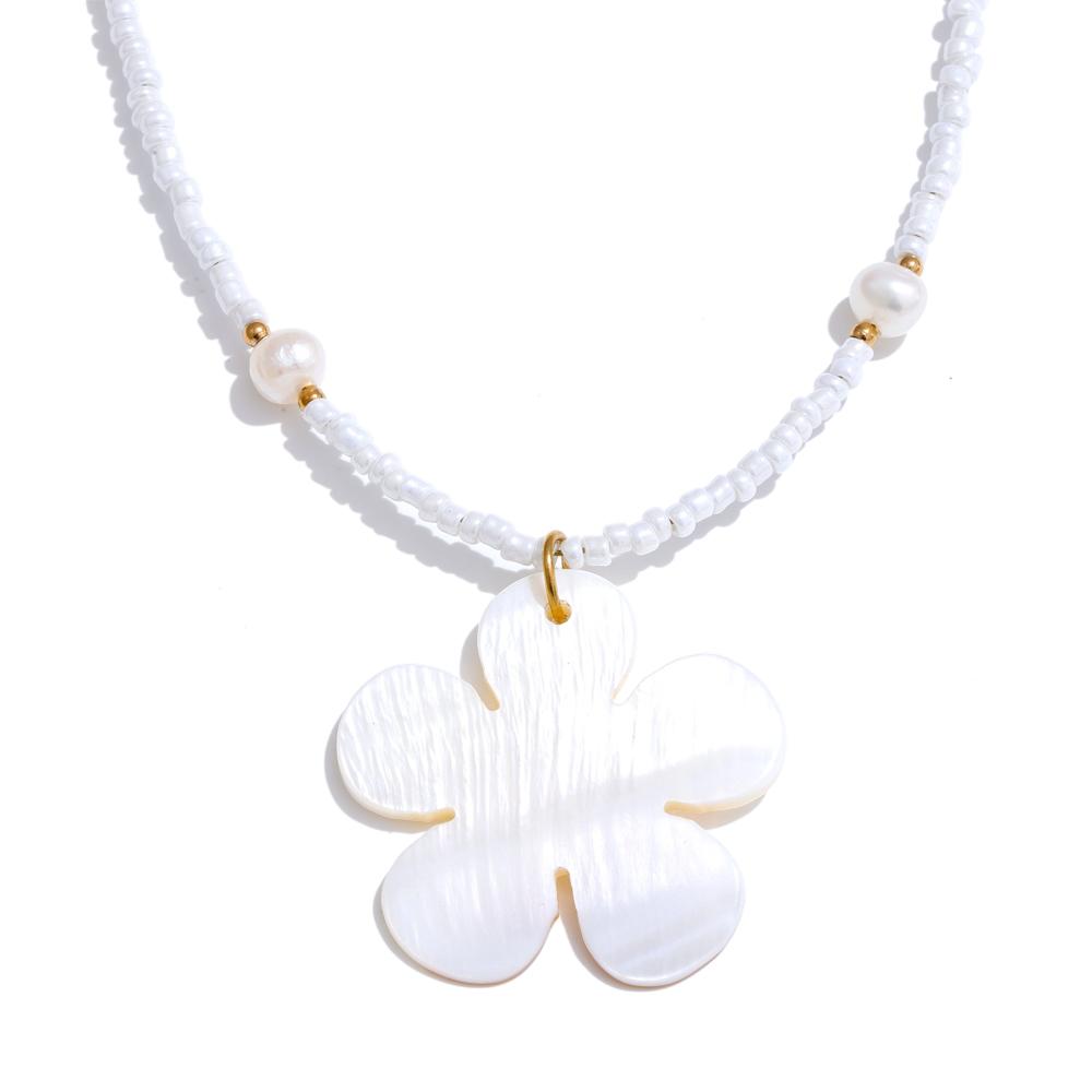 Yhpup Plastic Beads Pearls Handmade Chain Freshwater Shell Big Flower Pendant Necklace Fashion Handmade Jewelry Gift
Yhpup Plastic Beads Pearls Handmade Chain Freshwater Shell Big Flower Pendant Necklace Fashion Handmade Jewelry Gift