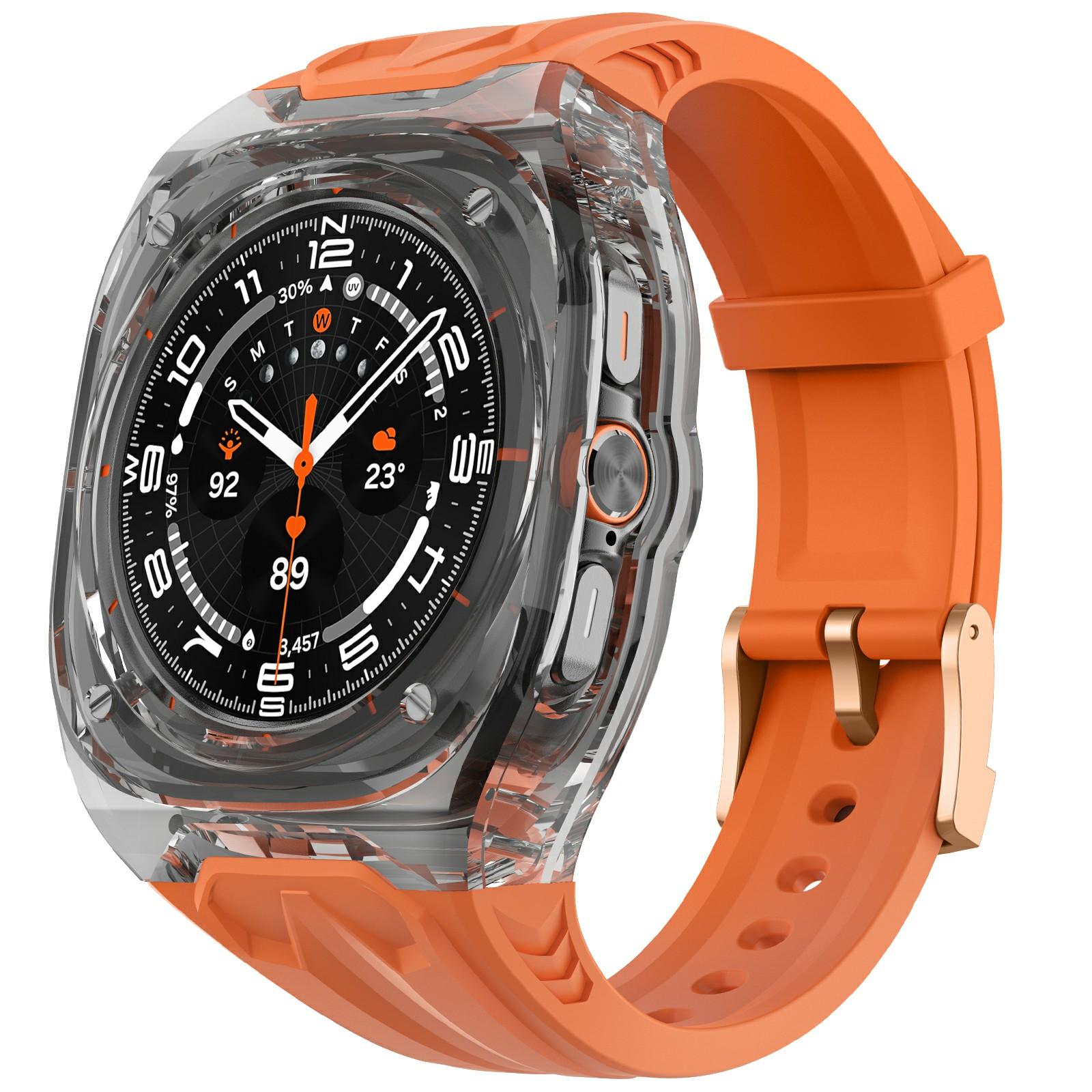 AHASTYLE WE28 For Samsung Galaxy Watch Ultra 47mm Silicone Watch Band with Anti-Drop Case Starlight
AHASTYLE WE28 For Samsung Galaxy Watch Ultra 47mm Silicone Watch Band with Anti-Drop Case Starlight