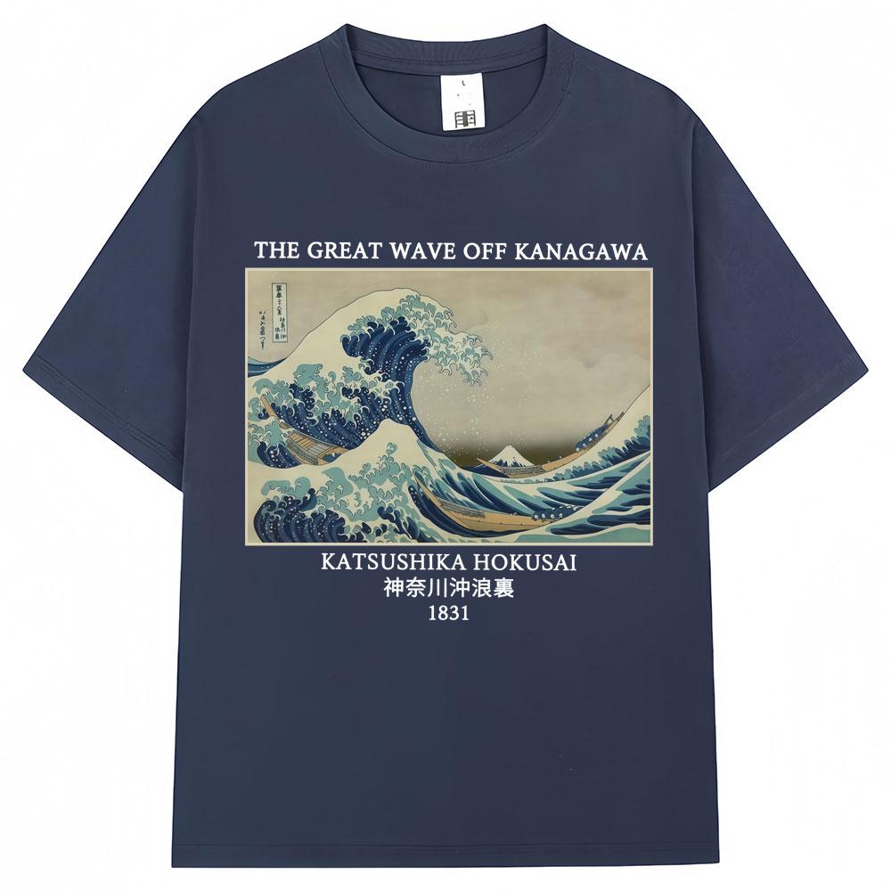 Japanese Art Style Great Wave Off Kanagawa Hokusai Tshirts Men Women 90s Vintage Manga T Shirts Oversized Cotton T Shirt Gifts 4XL
Japanese Art Style Great Wave Off Kanagawa Hokusai Tshirts Men Women 90s Vintage Manga T Shirts Oversized Cotton T Shirt Gifts 4XL