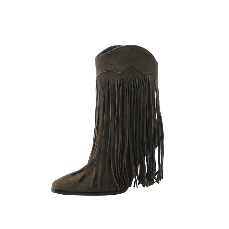 FOREADA Женские ботильоны с квадратным носком, на тонком высоком каблуке, с кисточками, в западном стиле, короткие ботинки, женская модная обувь, осень-зима, зеленые, черные, 44 39 зелёный
FOREADA Женские ботильоны с квадратным носком, на тонком высоком каблуке, с кисточками, в западном стиле, короткие ботинки, женская модная обувь, осень-зима, зеленые, черные, 44 39 зелёный