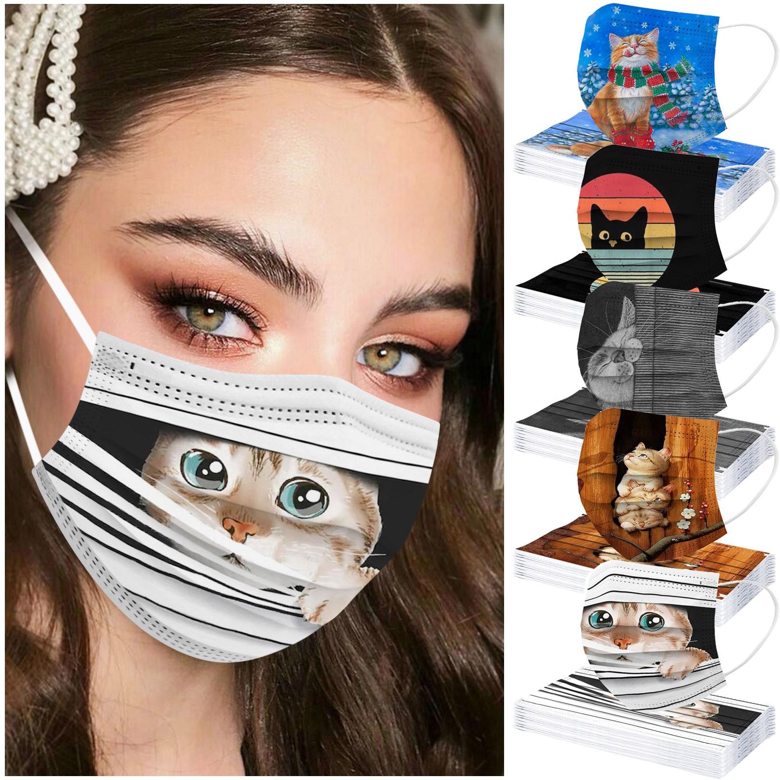 Взрослые кошки цифровая печать трехслойная защитная дышащая маска Free Size чёрный
Взрослые кошки цифровая печать трехслойная защитная дышащая маска Free Size чёрный