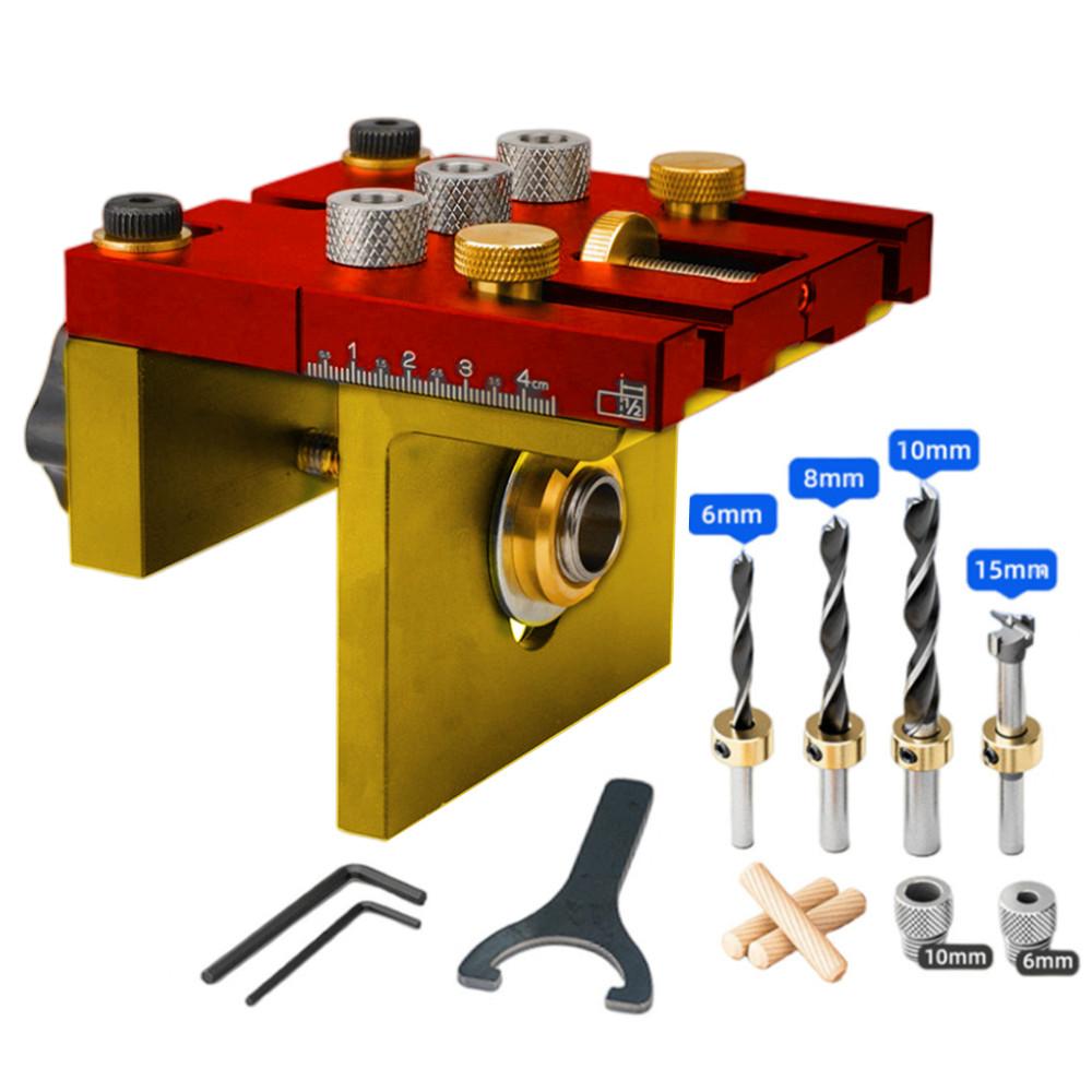 Woodworking 3 In 1 Dowelling Jig Kit Adjustable Pocket Hole Jig 6/8/10/12/15mm Drilling Guide Tenoning Pin Hole Puncher Locator
Woodworking 3 In 1 Dowelling Jig Kit Adjustable Pocket Hole Jig 6/8/10/12/15mm Drilling Guide Tenoning Pin Hole Puncher Locator