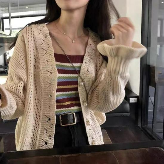 Корейский ретро вязаный кардиган с полым V-образным вырезом - Осенний шик, свитер крючком One size хаки
Корейский ретро вязаный кардиган с полым V-образным вырезом - Осенний шик, свитер крючком One size хаки