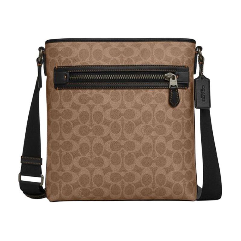 COACH 25 classic presbyopic print zipper closure PVC shoulder bag medium size for women brown and black чорний
COACH 25 classic presbyopic print zipper closure PVC shoulder bag medium size for women brown and black чорний