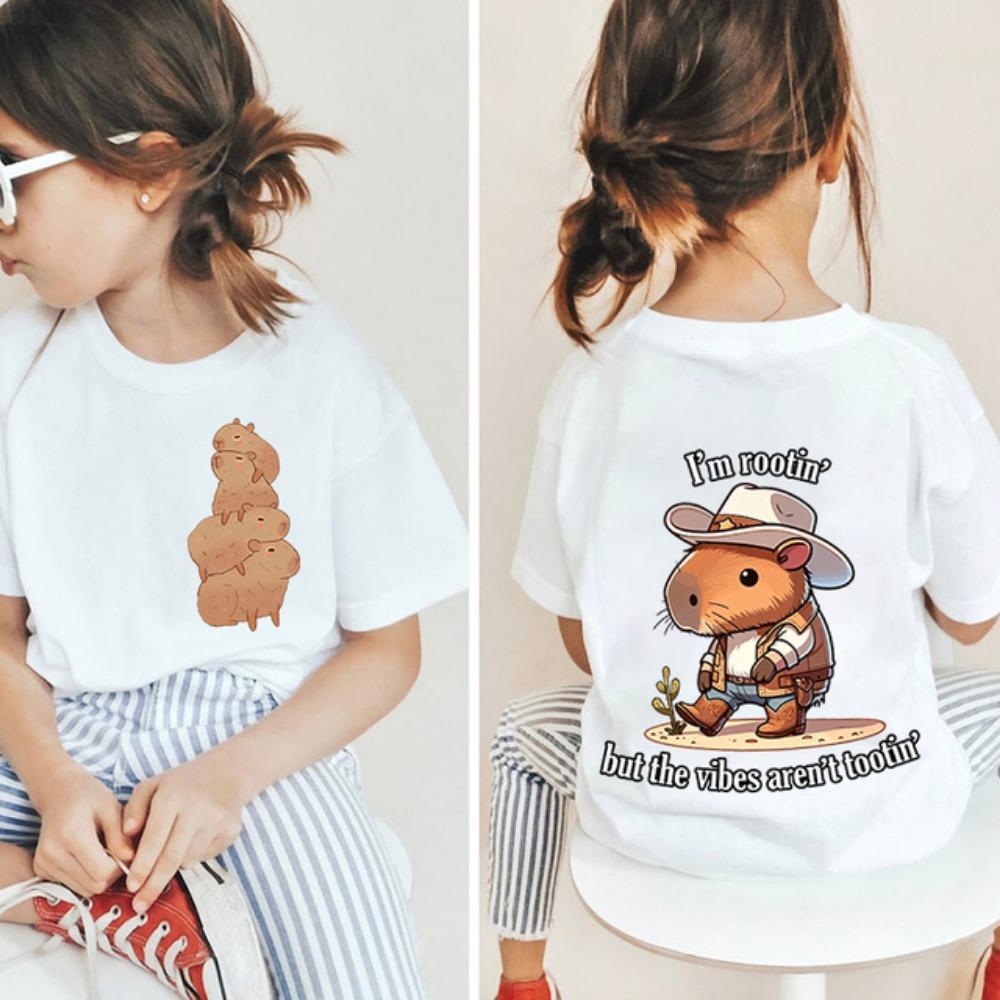 Дитяча бавовняна футболка Kawaii Capybara Lovers від 1 до 14 років із гарячим розпродажем, біла футболка з короткими рукавами та двостороннім принтом для дівчаток 7-8T(140cm)
Дитяча бавовняна футболка Kawaii Capybara Lovers від 1 до 14 років із гарячим розпродажем, біла футболка з короткими рукавами та двостороннім принтом для дівчаток 7-8T(140cm)