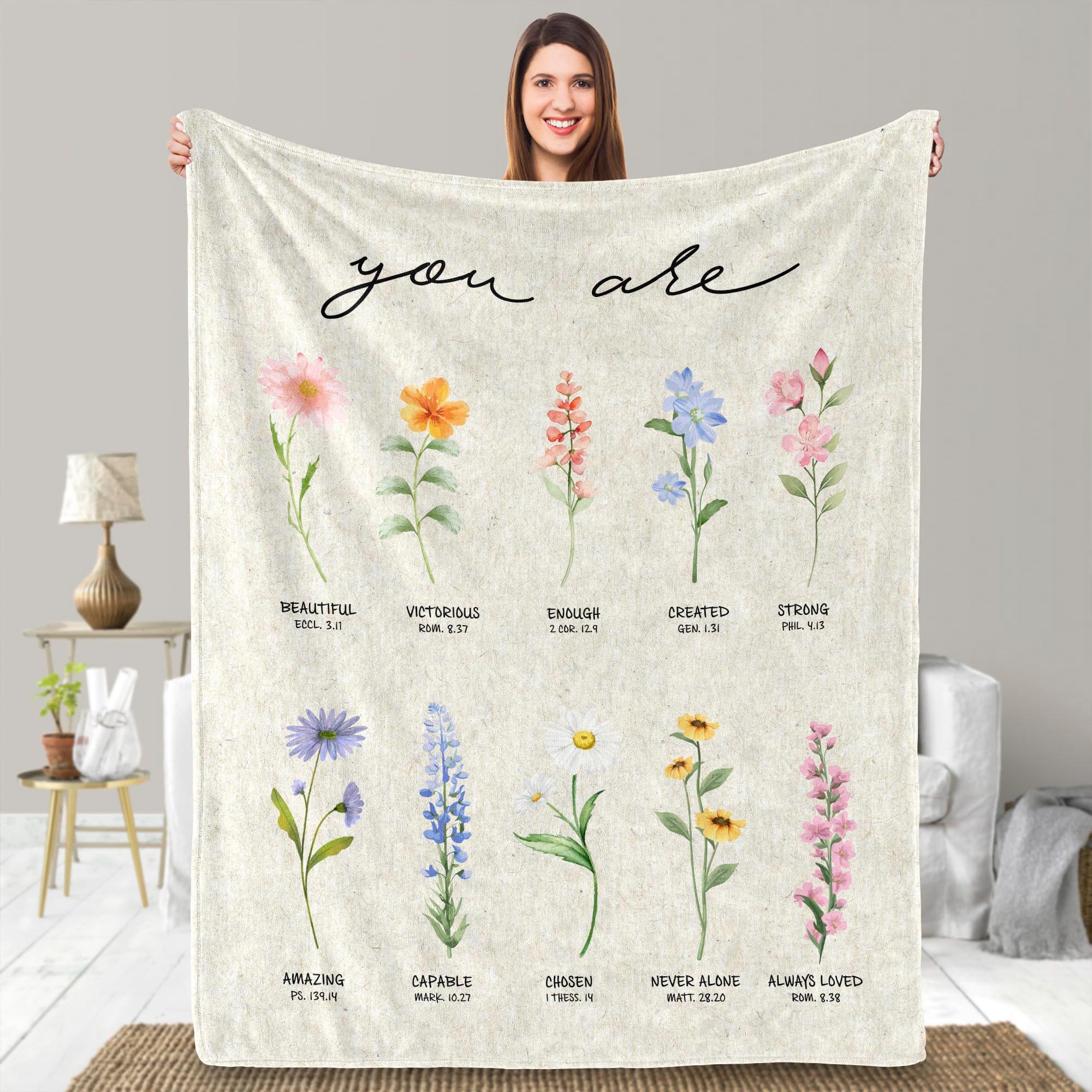 VIKAMA Floral Pattern Blanket Christian Women s Gift Inspirational Religious Gift Prayer Shawl Home Decor 80x120cm(31x47inch)
VIKAMA Floral Pattern Blanket Christian Women s Gift Inspirational Religious Gift Prayer Shawl Home Decor 80x120cm(31x47inch)