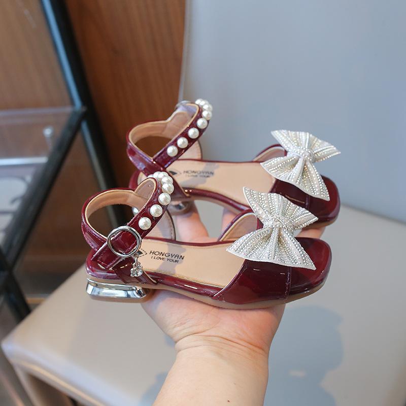 Summer Girls Cute Bow Soft Sole High Heel Sandals Shiny Rhinestone Kids Sandals 36
Summer Girls Cute Bow Soft Sole High Heel Sandals Shiny Rhinestone Kids Sandals 36