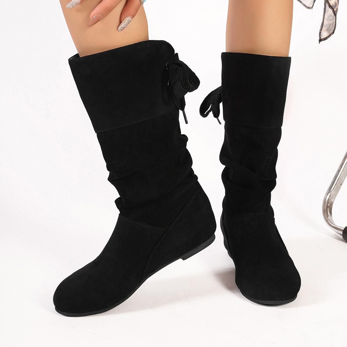 Women Shoes Comfortable Pleated Women Boots Faux Suede Flock Knee High Boots Winter Fashion Slip on Low Heel Knight Boots Women 35 чёрный
Women Shoes Comfortable Pleated Women Boots Faux Suede Flock Knee High Boots Winter Fashion Slip on Low Heel Knight Boots Women 35 чёрный