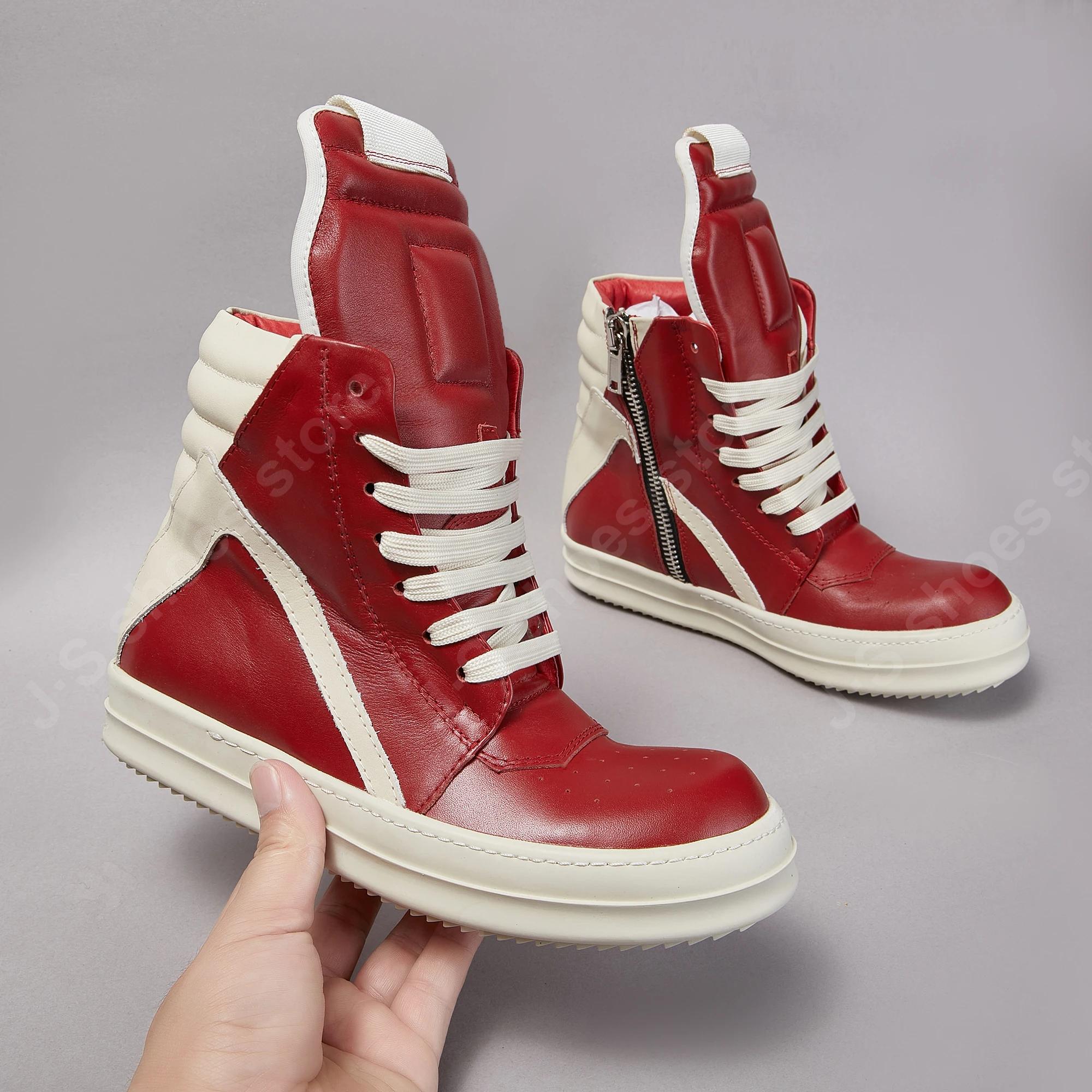 Ro Design Men Shoe Red Leather Ankle Boot Outoor Boots High Top Casual Shoe High Quality Zip Women Sneaker Flat Cowhide Sneakers 34
Ro Design Men Shoe Red Leather Ankle Boot Outoor Boots High Top Casual Shoe High Quality Zip Women Sneaker Flat Cowhide Sneakers 34