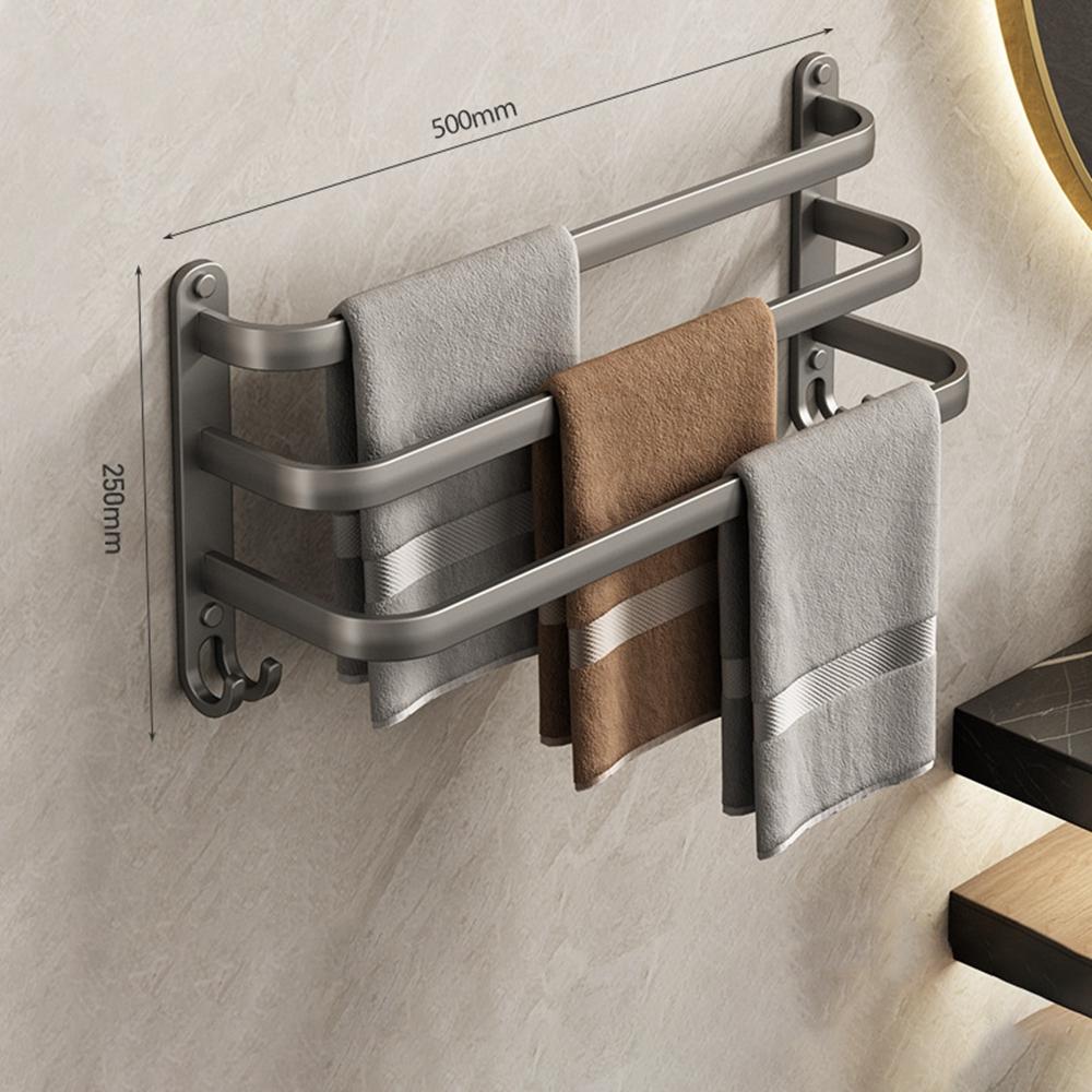 50cm 3-Rod Adhesive Bathroom Shelves Towel Holder No Drill Wall Mount Metal Hanger for Towels/Clothes
50cm 3-Rod Adhesive Bathroom Shelves Towel Holder No Drill Wall Mount Metal Hanger for Towels/Clothes
