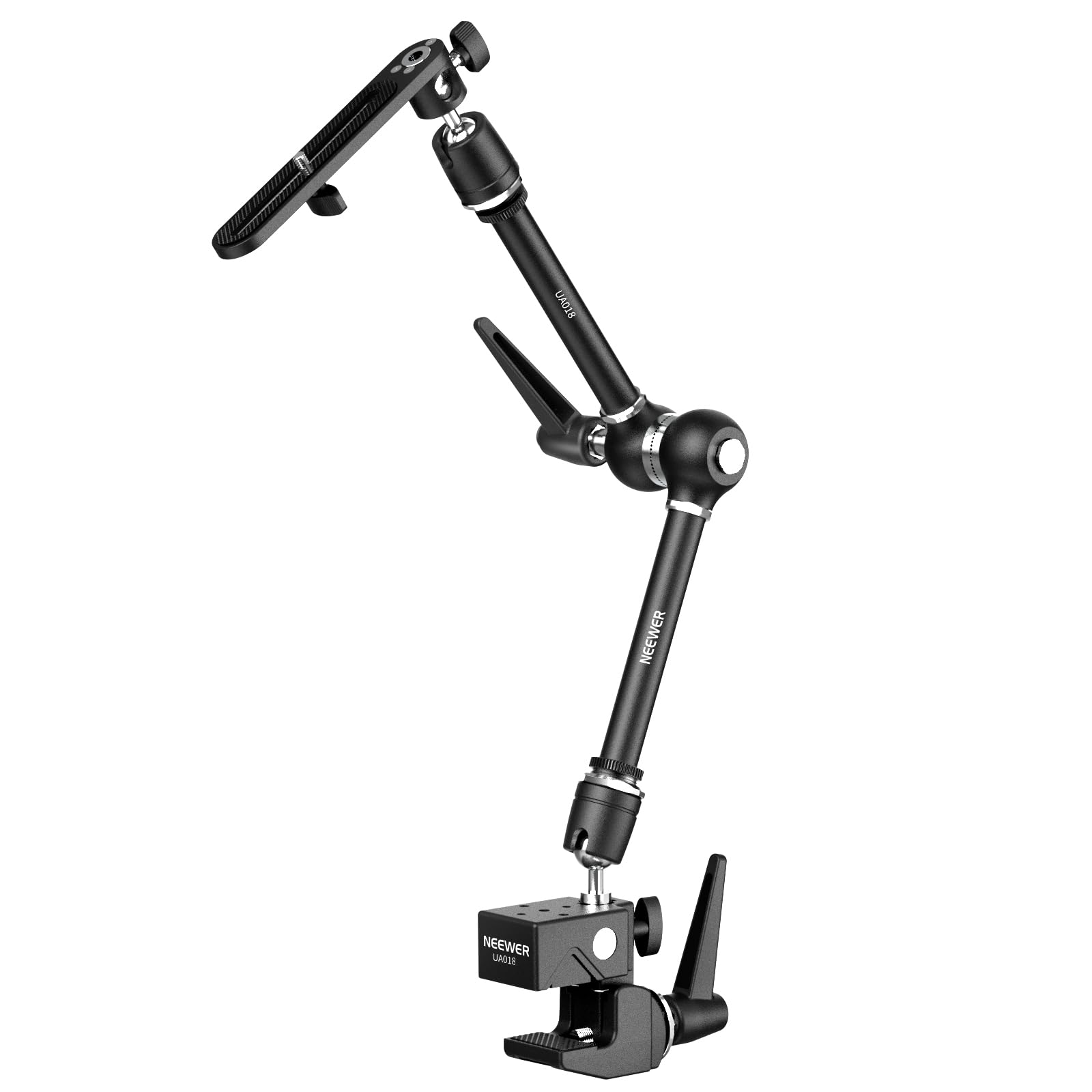 NEEWER Magic Arm Camera Mount with Super Overhead Desk Dual Ball Stud Overhead Articulating Magic Crab for Phone Cage DSLR Video UA018 21 /53cm Clamp,
NEEWER Magic Arm Camera Mount with Super Overhead Desk Dual Ball Stud Overhead Articulating Magic Crab for Phone Cage DSLR Video UA018 21 /53cm Clamp,