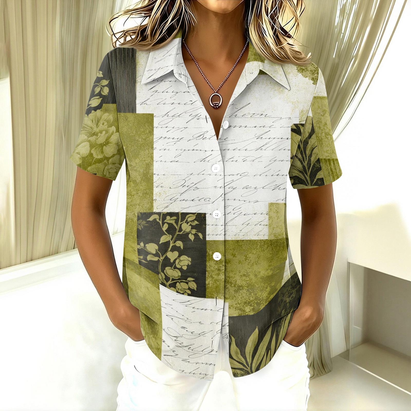 Short Sleeve Button Down Shirt for Women Casual Fit Geometric Print Lapel Collar Lightweight Top Blouse L армия зеленый
Short Sleeve Button Down Shirt for Women Casual Fit Geometric Print Lapel Collar Lightweight Top Blouse L армия зеленый