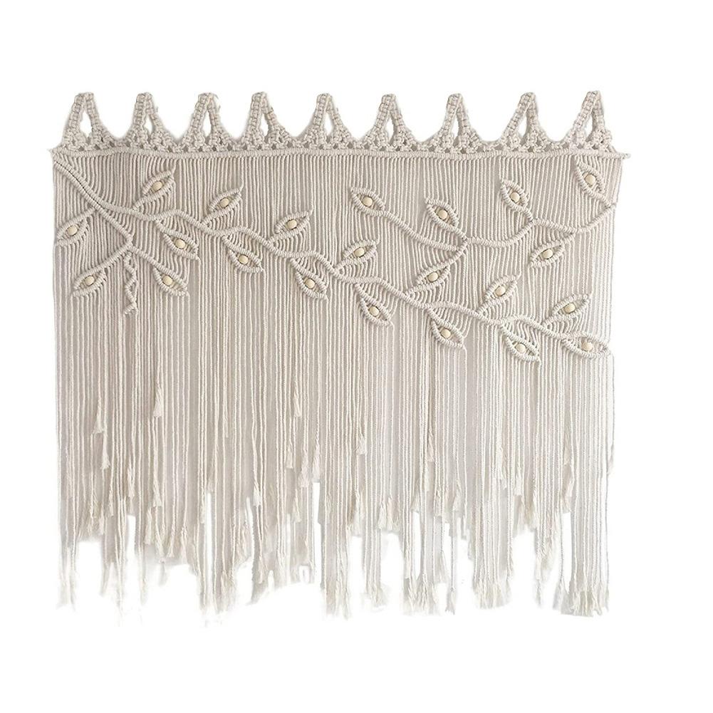 Macrame Wall Hanging Boho Handmade Woven Tapestry Leaf Pattern Tassels Wall Decor Curtain Home Decoration For Living Room Bedroom Wedding Party beige
Macrame Wall Hanging Boho Handmade Woven Tapestry Leaf Pattern Tassels Wall Decor Curtain Home Decoration For Living Room Bedroom Wedding Party beige