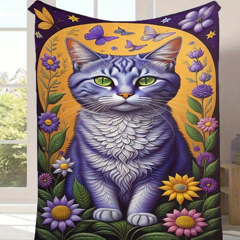 1pc Cute Cat Print Blanket, Soft Warm Throw Blanket Nap Blanket for Couch Sofa Office Bed Camping Travel, Multi-purpose Gift Blanket 130cmx150cm
1pc Cute Cat Print Blanket, Soft Warm Throw Blanket Nap Blanket for Couch Sofa Office Bed Camping Travel, Multi-purpose Gift Blanket 130cmx150cm