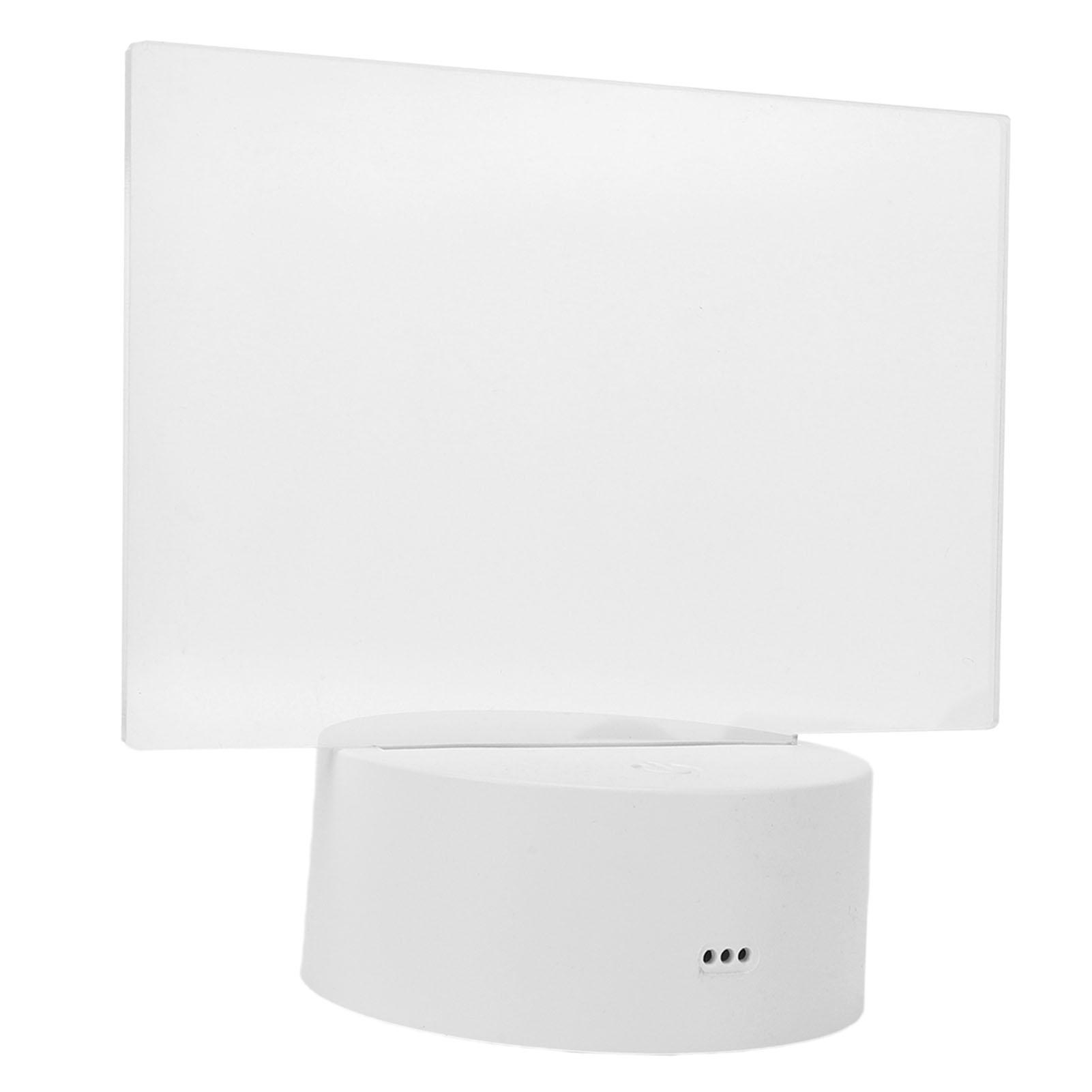 Acrylic Dry Erase Board with Light Rewritable Message Board DIY Note Memo Board Desktop Night Light for Room Decor USB Horizontal білий
Acrylic Dry Erase Board with Light Rewritable Message Board DIY Note Memo Board Desktop Night Light for Room Decor USB Horizontal білий
