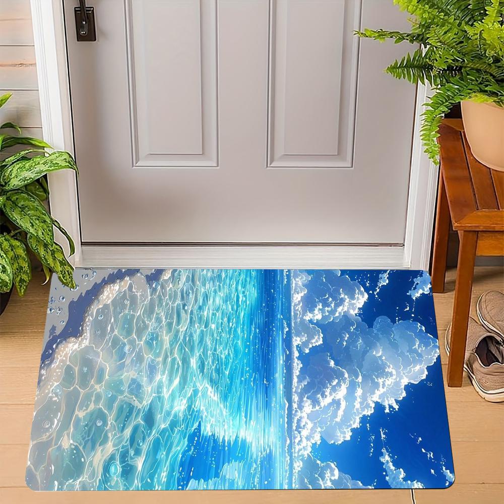 Ocean Theme Door Mat With Realistic Sea Wave Whirlpool Beach Pebble Flowing Water 3D Art Designs NonSlip Rug For Home Decor 40x60cm
Ocean Theme Door Mat With Realistic Sea Wave Whirlpool Beach Pebble Flowing Water 3D Art Designs NonSlip Rug For Home Decor 40x60cm