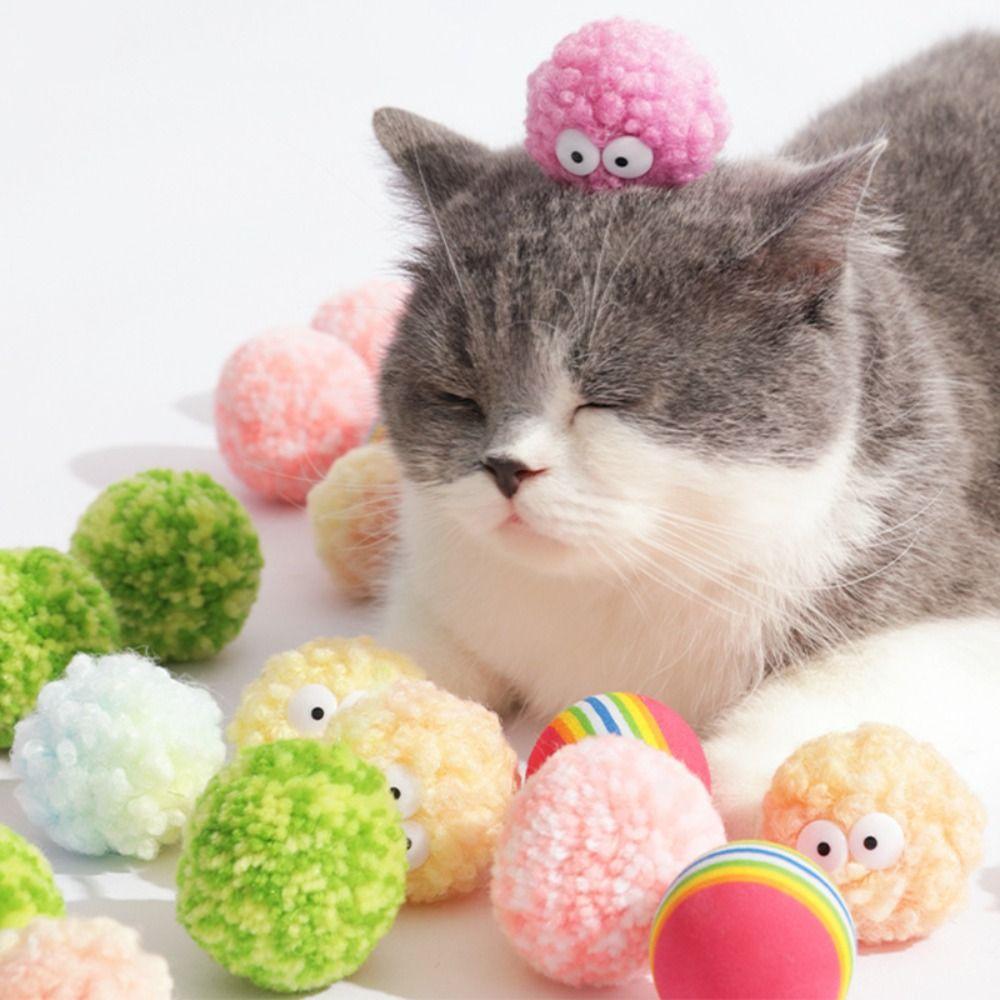 6Pcs/Set Colorful Cat Ball Toys Bouncy Fuzzy Balls New Cat Pom Pom Balls Kitten Chasing Toys
6Pcs/Set Colorful Cat Ball Toys Bouncy Fuzzy Balls New Cat Pom Pom Balls Kitten Chasing Toys
