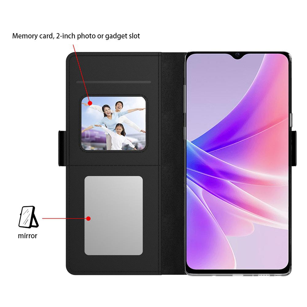 For Realme 11 Pro+ 5G Anti-drop Leather Case Mirror Design Stand Card Holder Phone Cover Black
For Realme 11 Pro+ 5G Anti-drop Leather Case Mirror Design Stand Card Holder Phone Cover Black