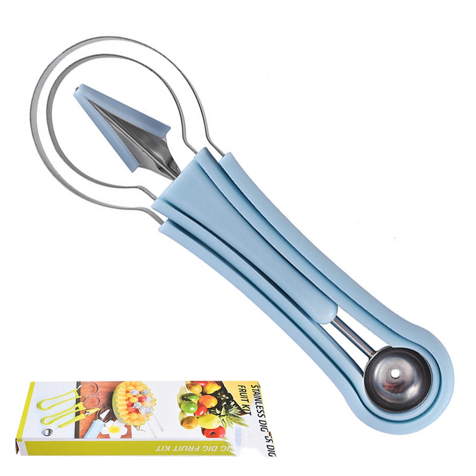 Stainless Steel Fruit Tool Set Melon Baller Digging Scoop Fruit Carving Knife Splitter one size синий
Stainless Steel Fruit Tool Set Melon Baller Digging Scoop Fruit Carving Knife Splitter one size синий